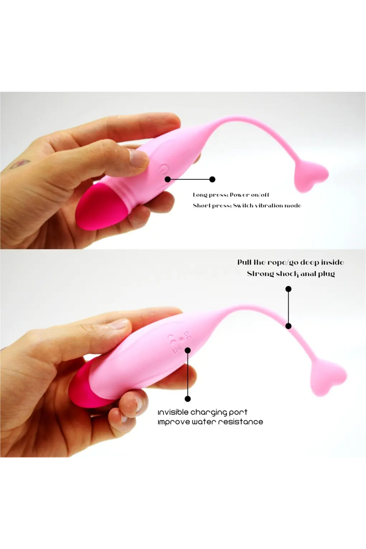 10 Hız USB Şarj Uzaktan Kumanda Klitoris ve G-Nokta uyarıcı Penis Görünüm Vajinal Top Vibratör 4