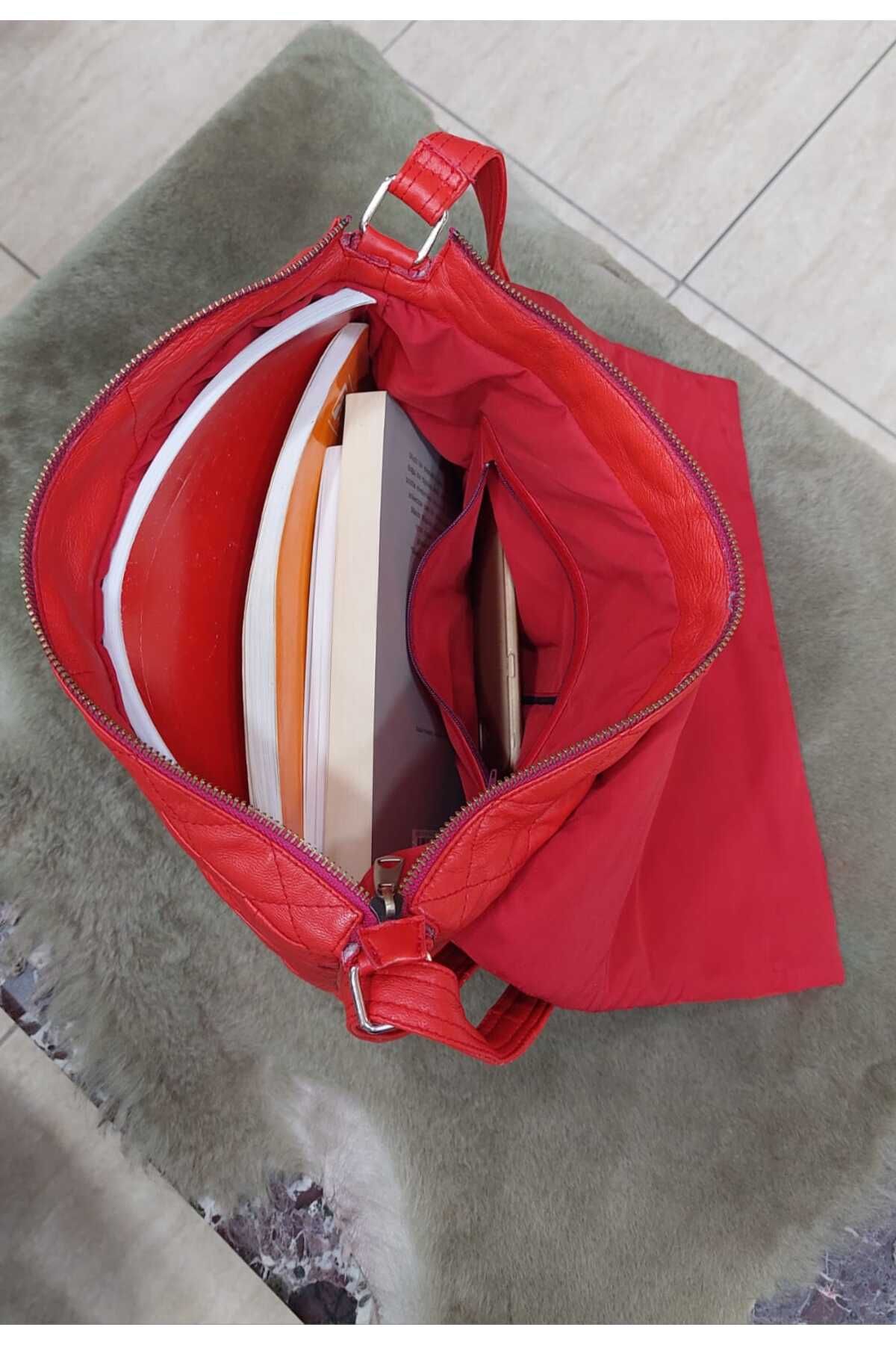 Hakiki Deri Postacı Çantası