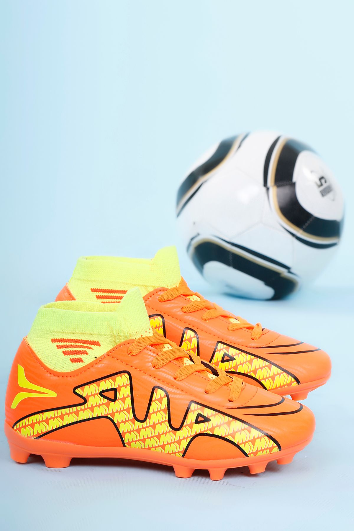 Kids orange football on sale cleats