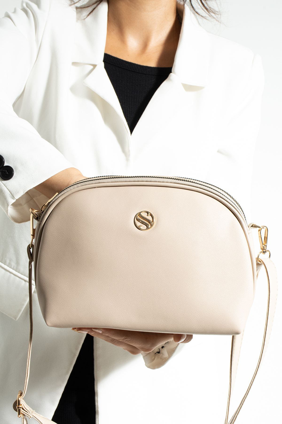 YOGII Shoulder Bag - Beige - Plain