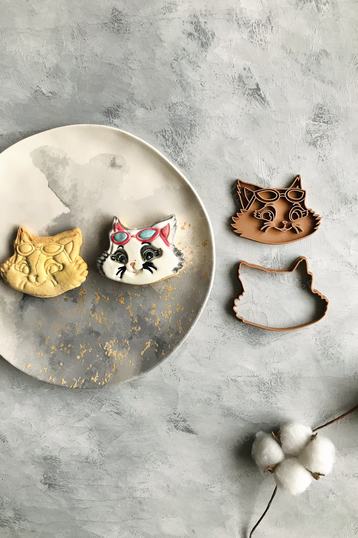 44 Cats Milady Character Dough Shaper / Cookie / Ceramic, Game / 9x8 Cm / Mixed Color