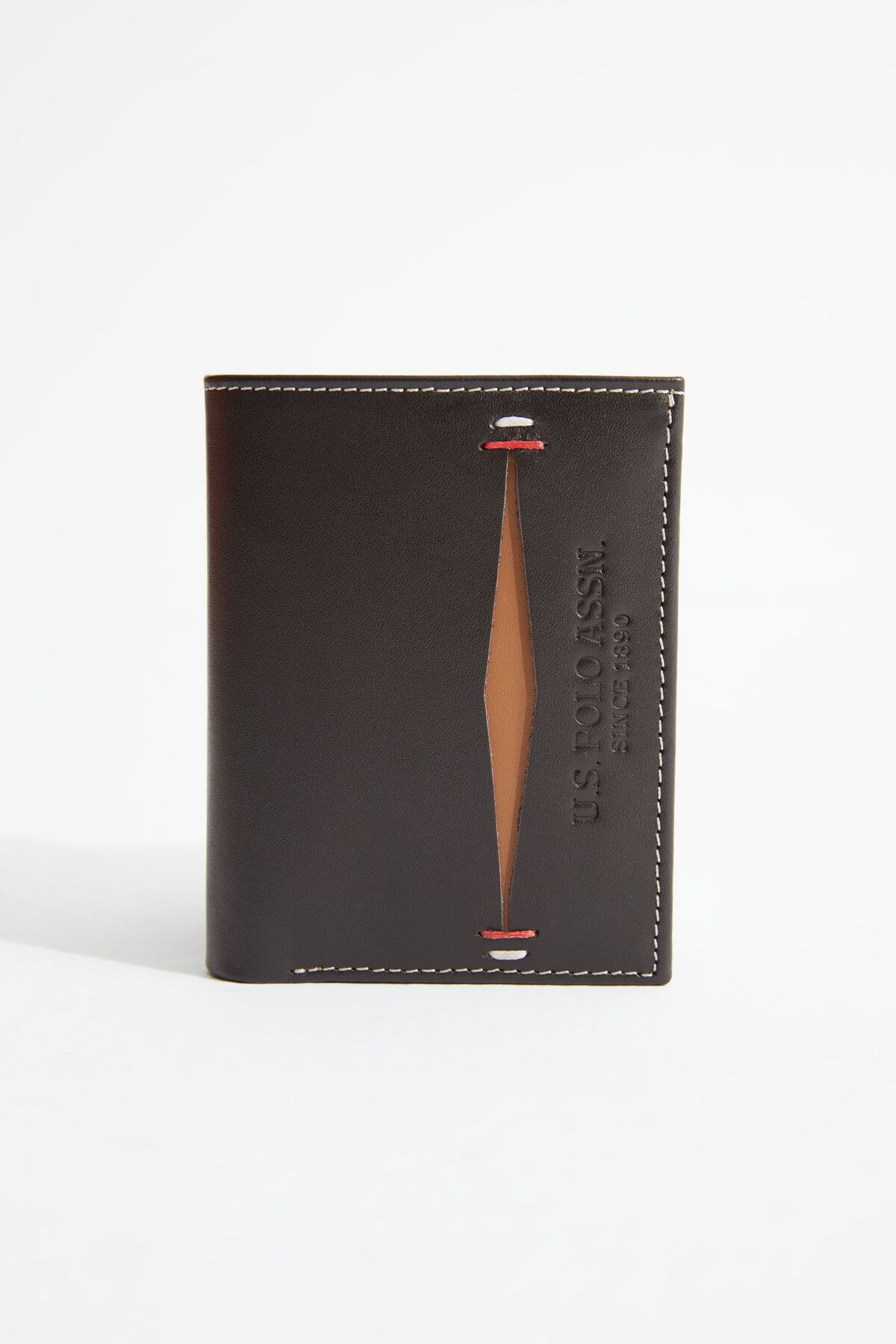BASE. پولو اسن. جا کارتی عمودی کیف پول مردانه چرم اصل 8383 BROWN U.S. Polo Assn.