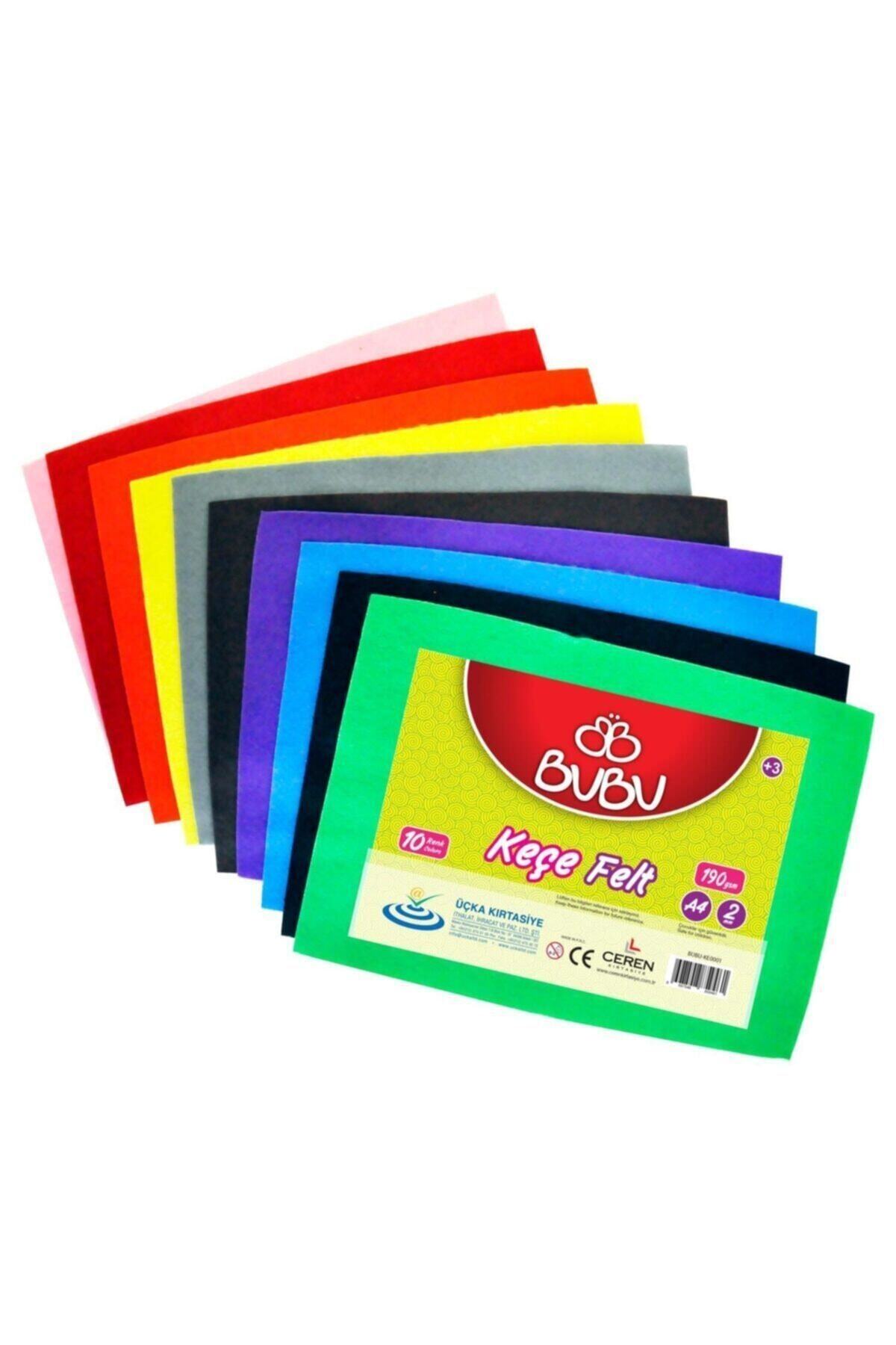 Bubu Bu-bu Karışık Keçe 20x30 Cm 10 Lu -ke0001