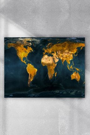 Masmavi Dünya Haritası Poster (30x40cm) PSTRMNY11090