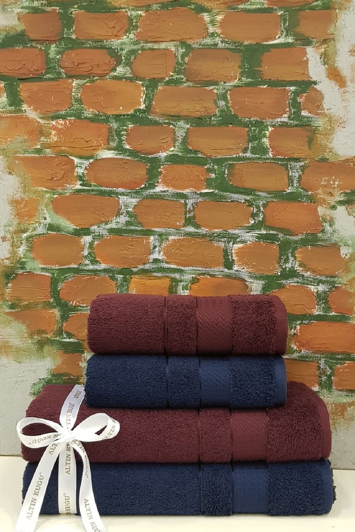 Brick colored sales bath towels