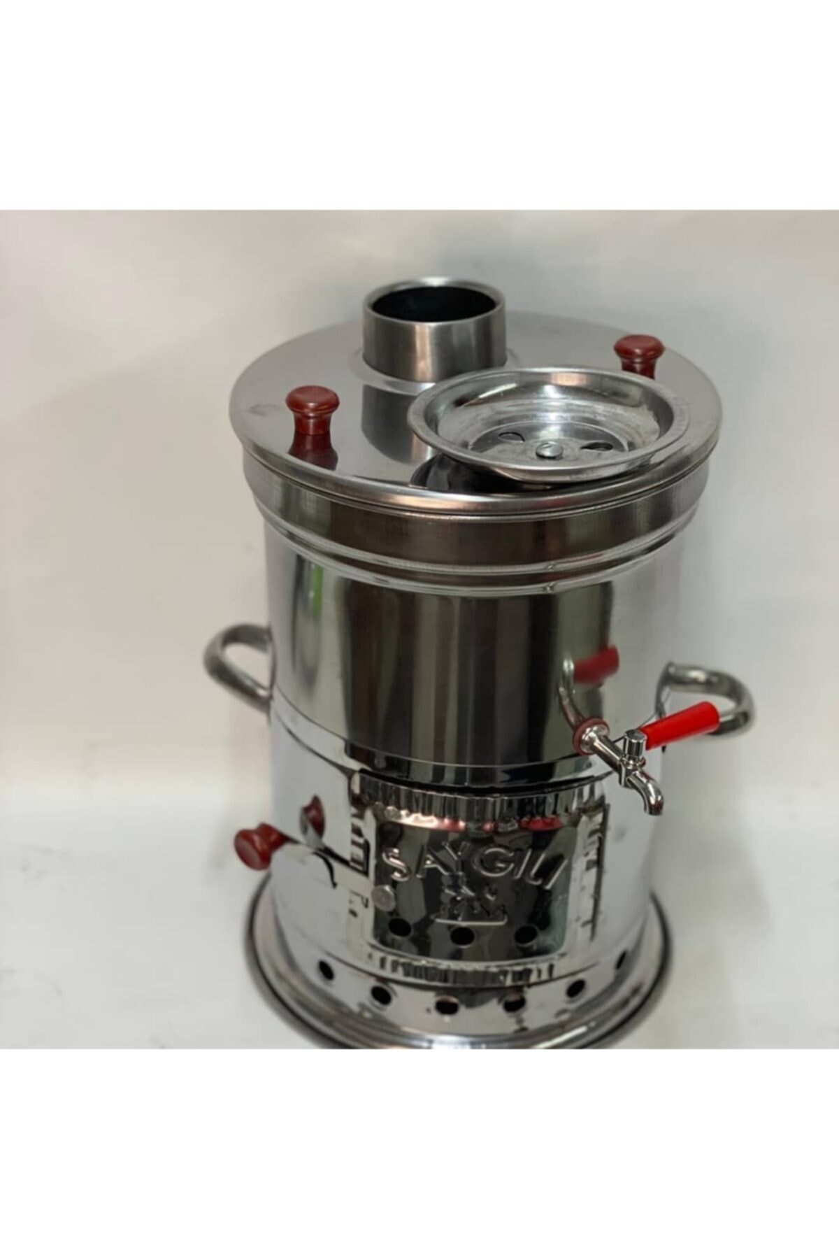 Semaver Tek Musluklu Demlik Ve Paket Odun 5 lt 3