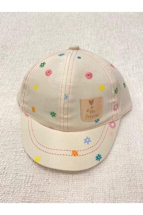 Kız Bebek Yıldız Desen Kasket Şapka 0-18 Ay 44 Cm pb100009