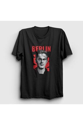 Unisex Siyah Berlin La Casa De Papel T-shirt 196540tt
