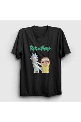 Unisex Siyah Rick And Morty T-shirt 205210tt