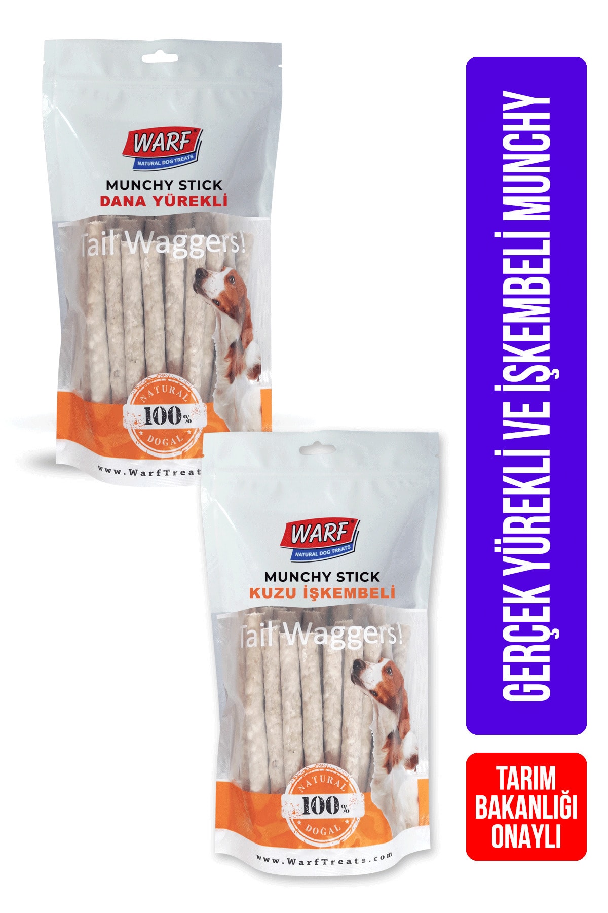 Warf Munchy Doğal Kuzu Işkembeli Çubuk (40'LI) 400 gr Yürekli Çubuk (40'LI) 400 gr