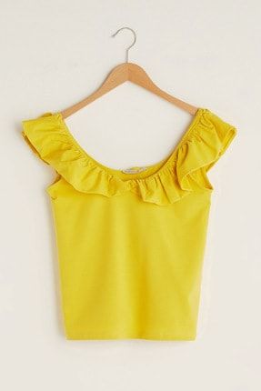 Kadın Orta Sarı LCW Casual Bluz S1IG30Z8
