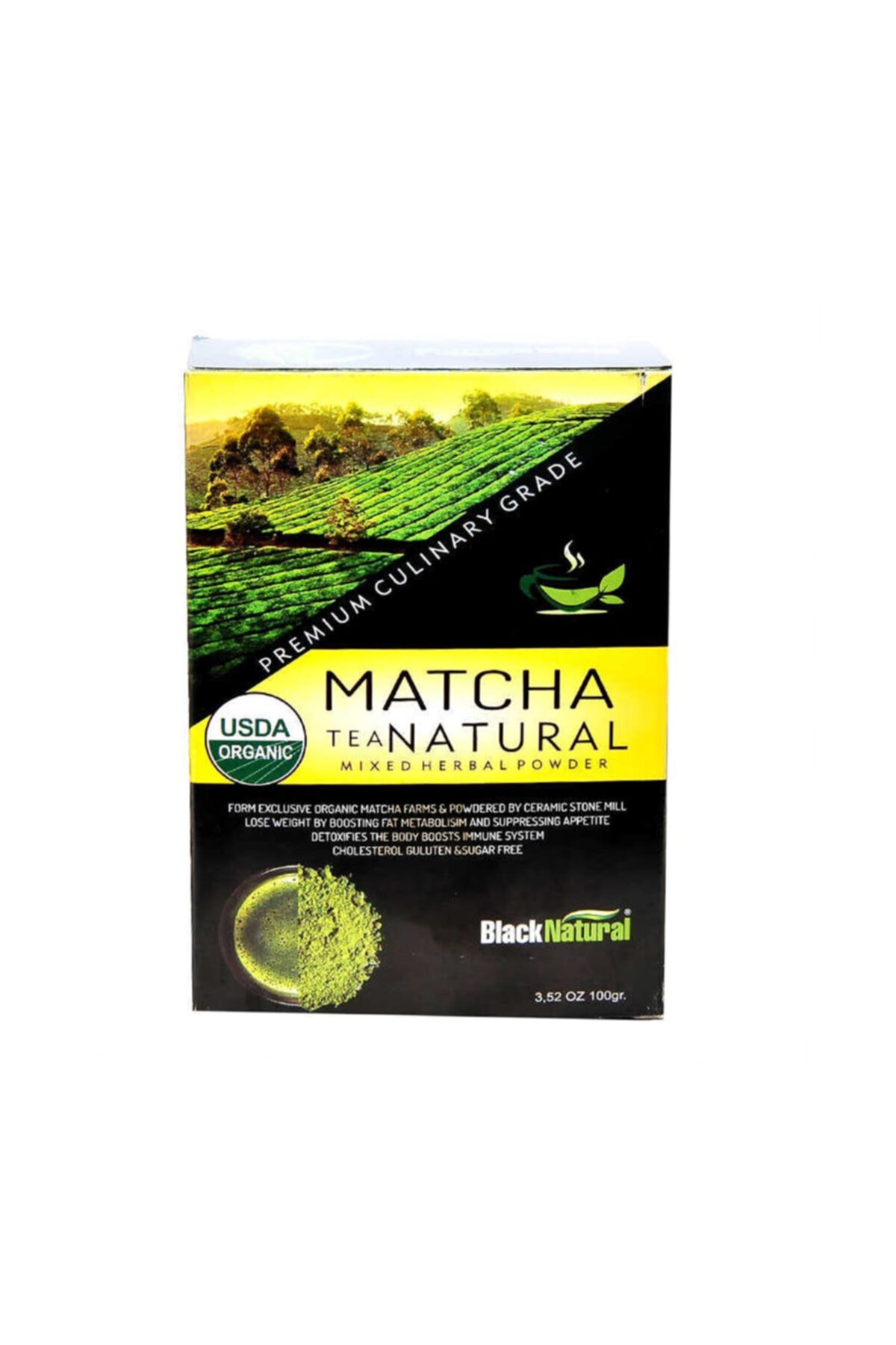 Black Natural Matcha Natural Çayı 100 gr