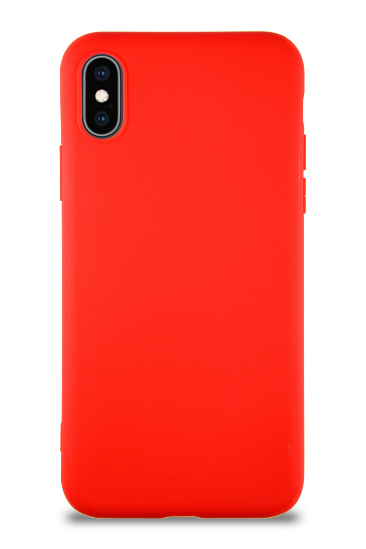 Apple iPhone XS Soft Premier Renkli Silikon Kapak - Kırmızı