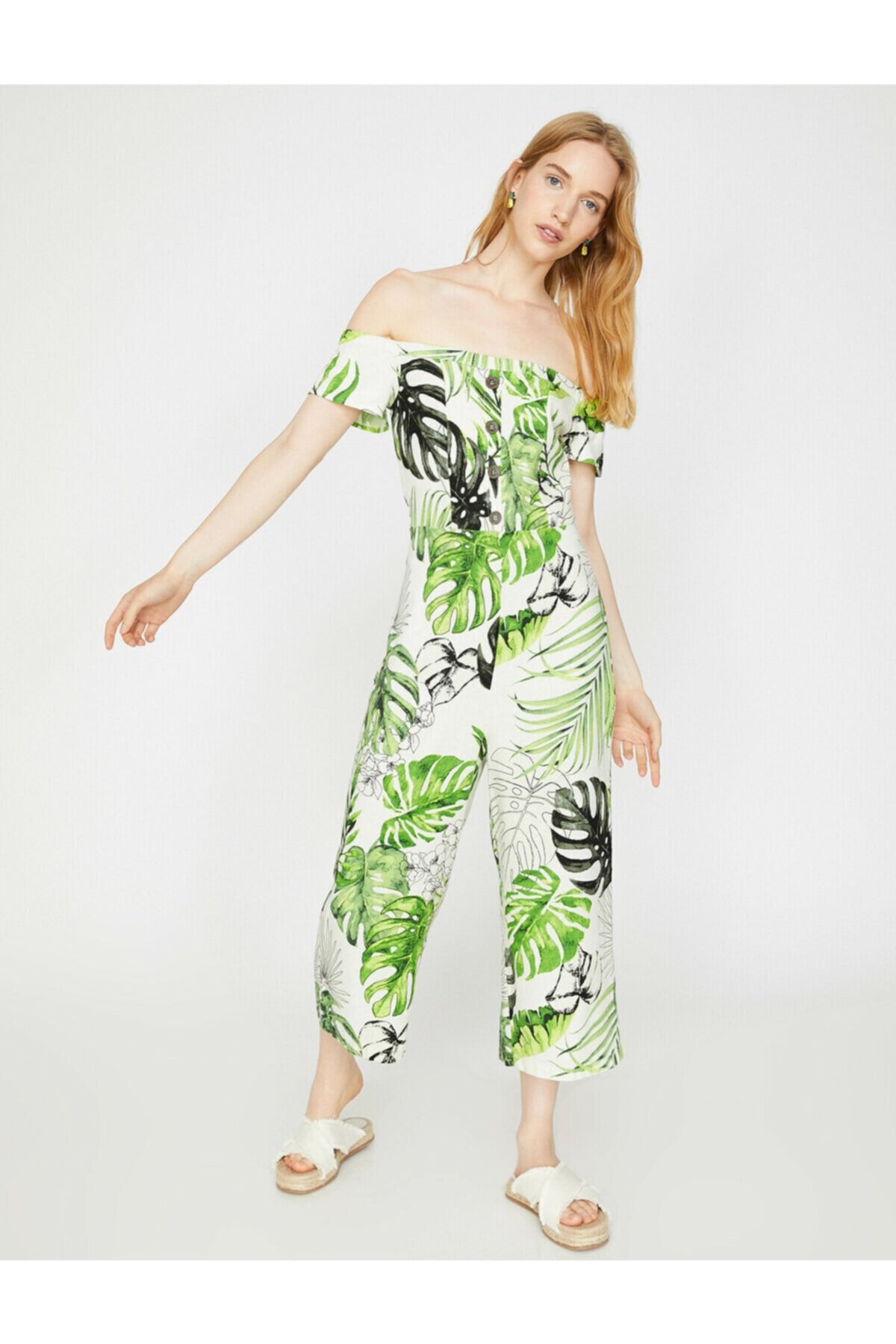 Koton-Salopetă de damă cu modele florale 2