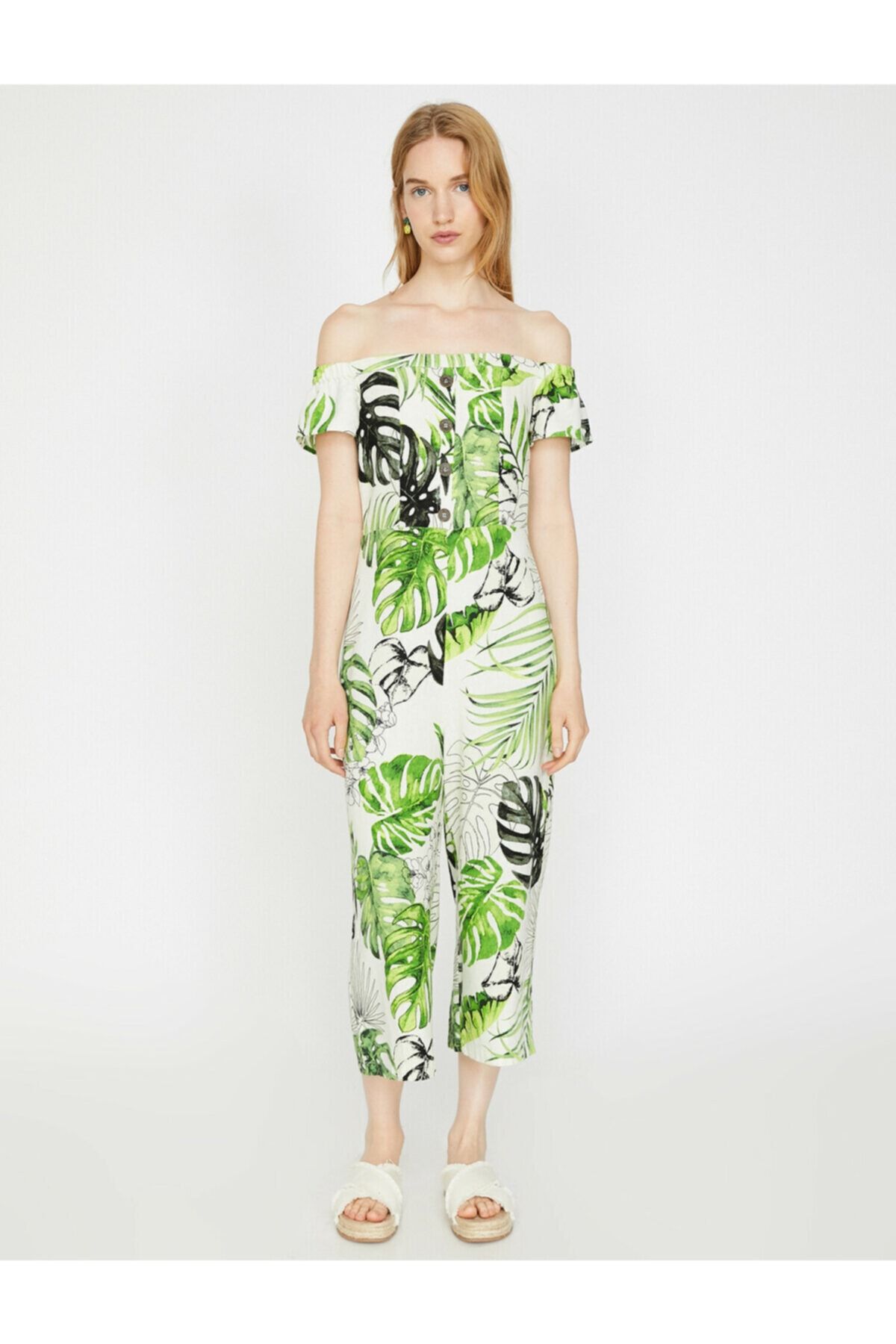 Koton-Salopetă de damă cu modele florale 4