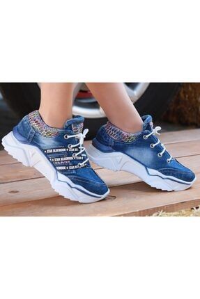 Kadın Mavi Kot Spor Ayakkabı H54-206570