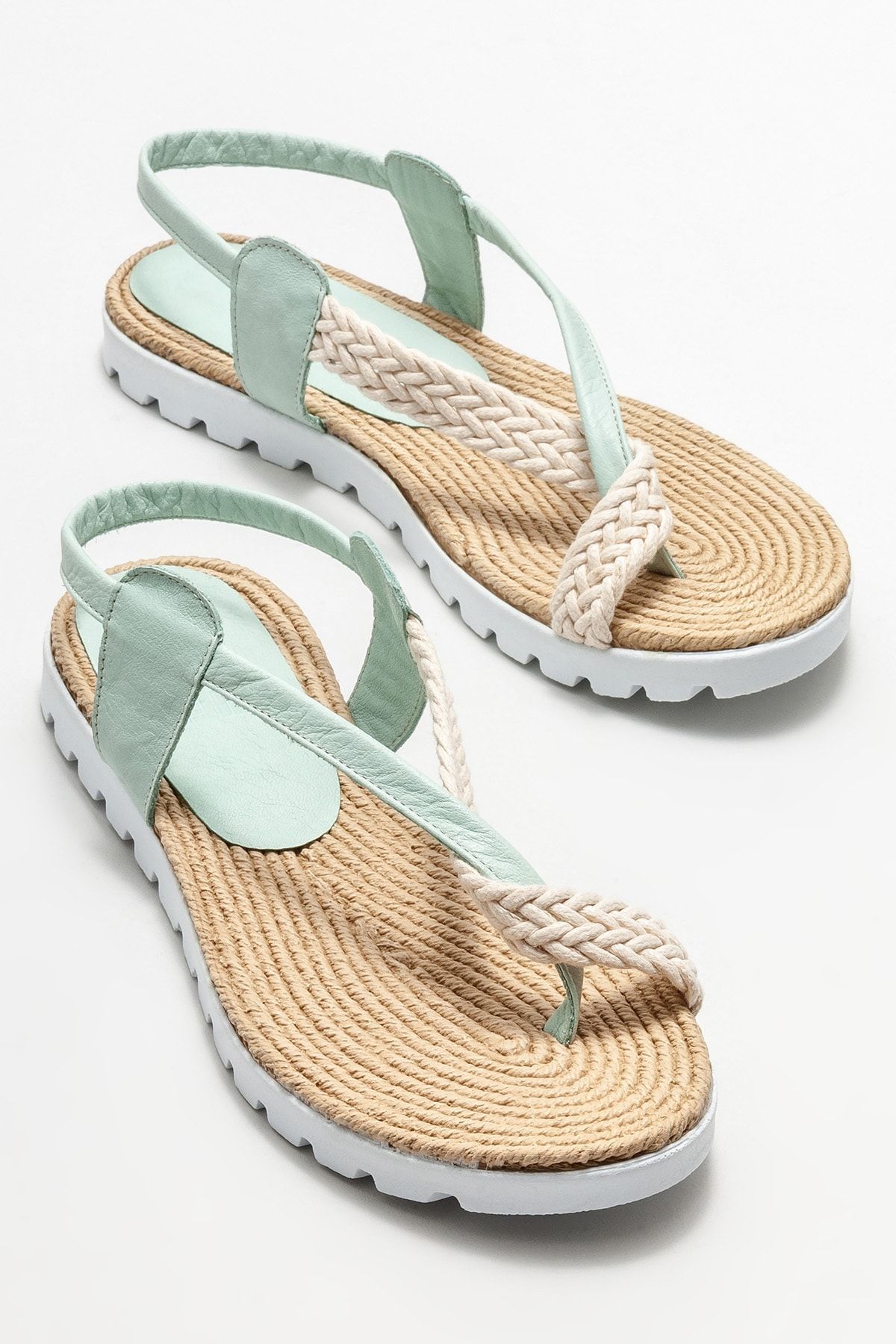 Elle Shoes Kadın Mınt Parmakarası Sandalet VB7097