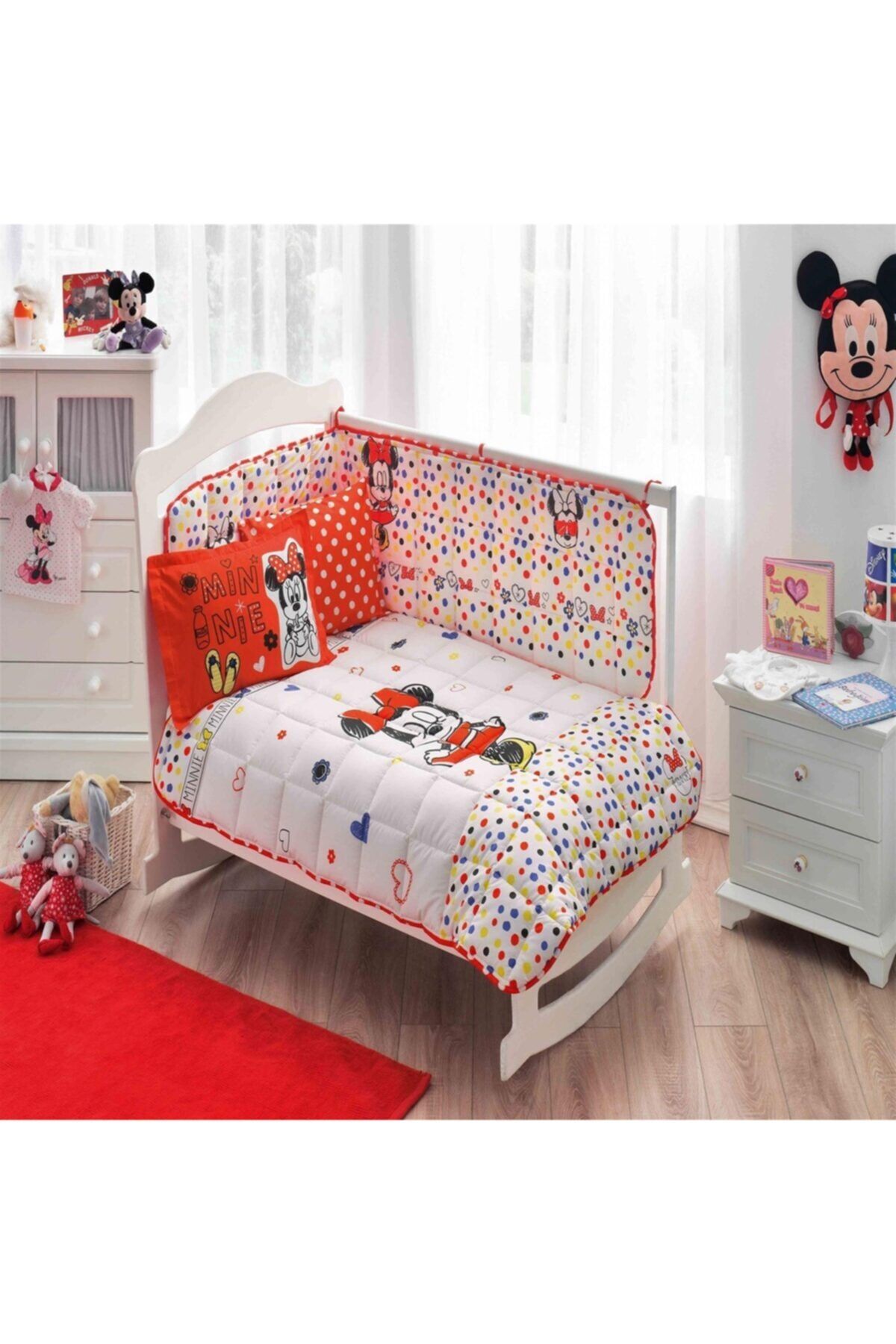 Лицензированный Taç спальный комплект Disney Minnie Sketch Baby Single Ranforce 60111090