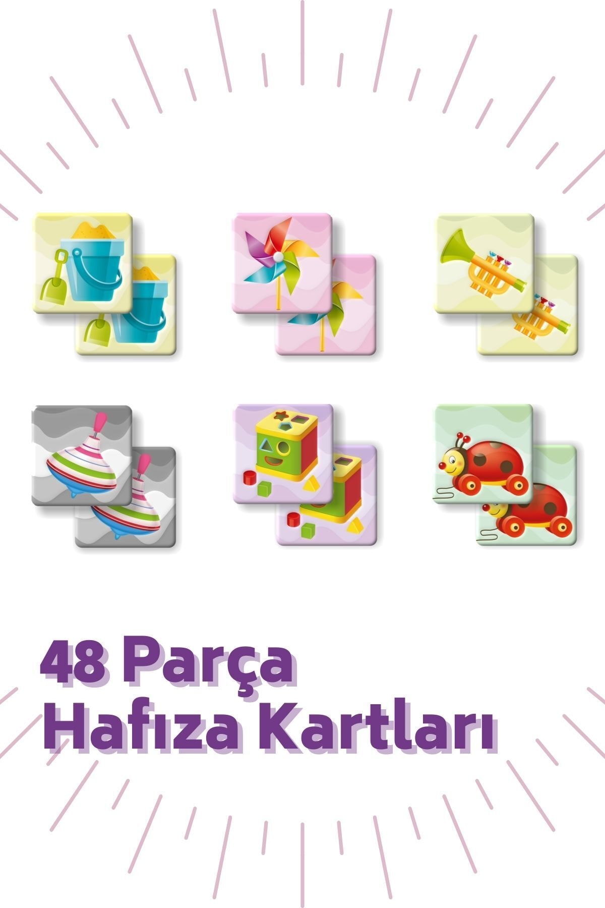 Bonkido Hafıza Kartları 48 Parça 3 Yaş "oyuncaklarım" fotoğrafı 2 (önizleme)