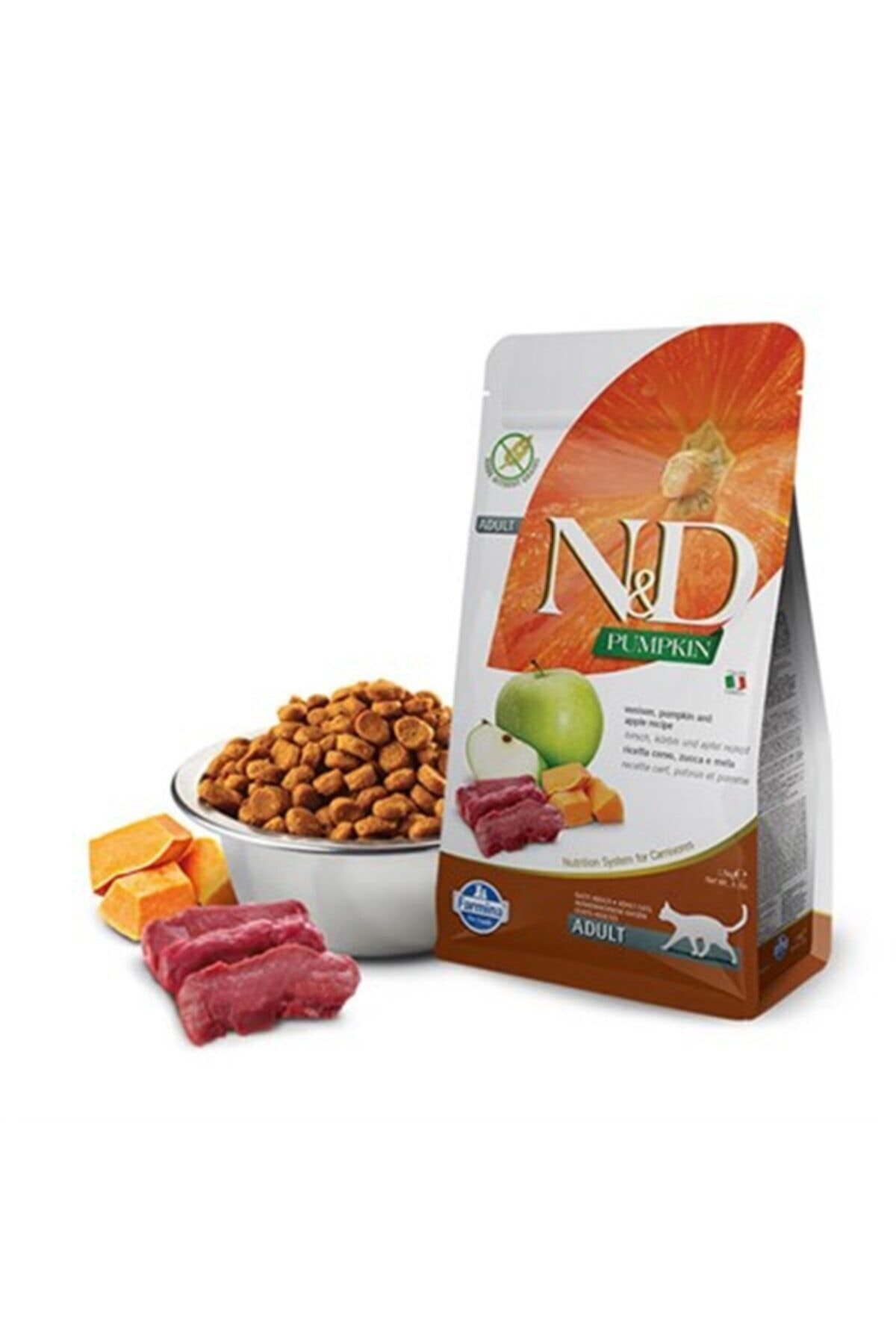 N&D Tahılsız Geyik Eti Balkabak Ve Elmalı Kedi Maması 5 kg