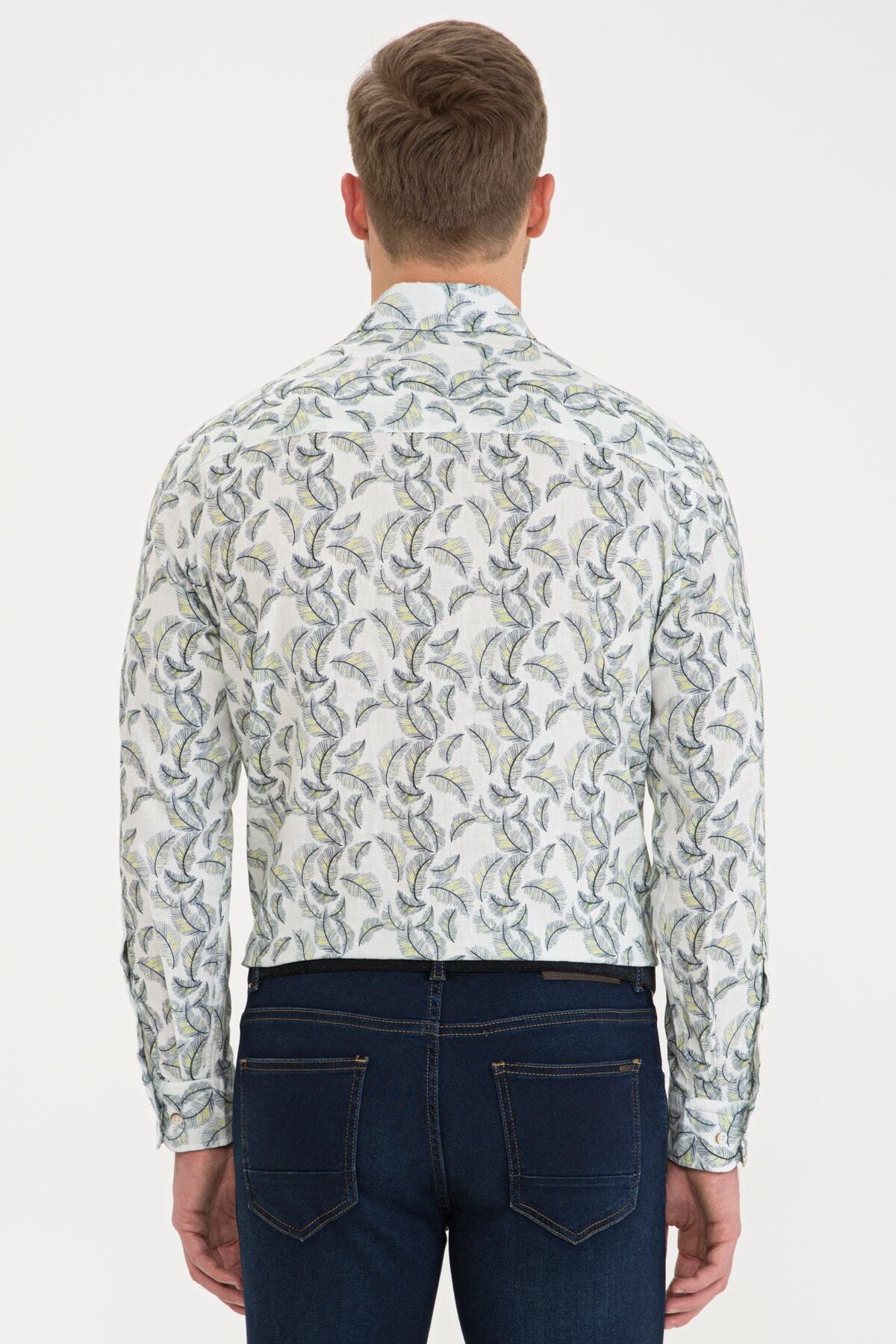 پیراهن مردانه آبی سرمه ای پیرکاردین | G021SZ004.000.1205428 اورجینال - تصویر 3