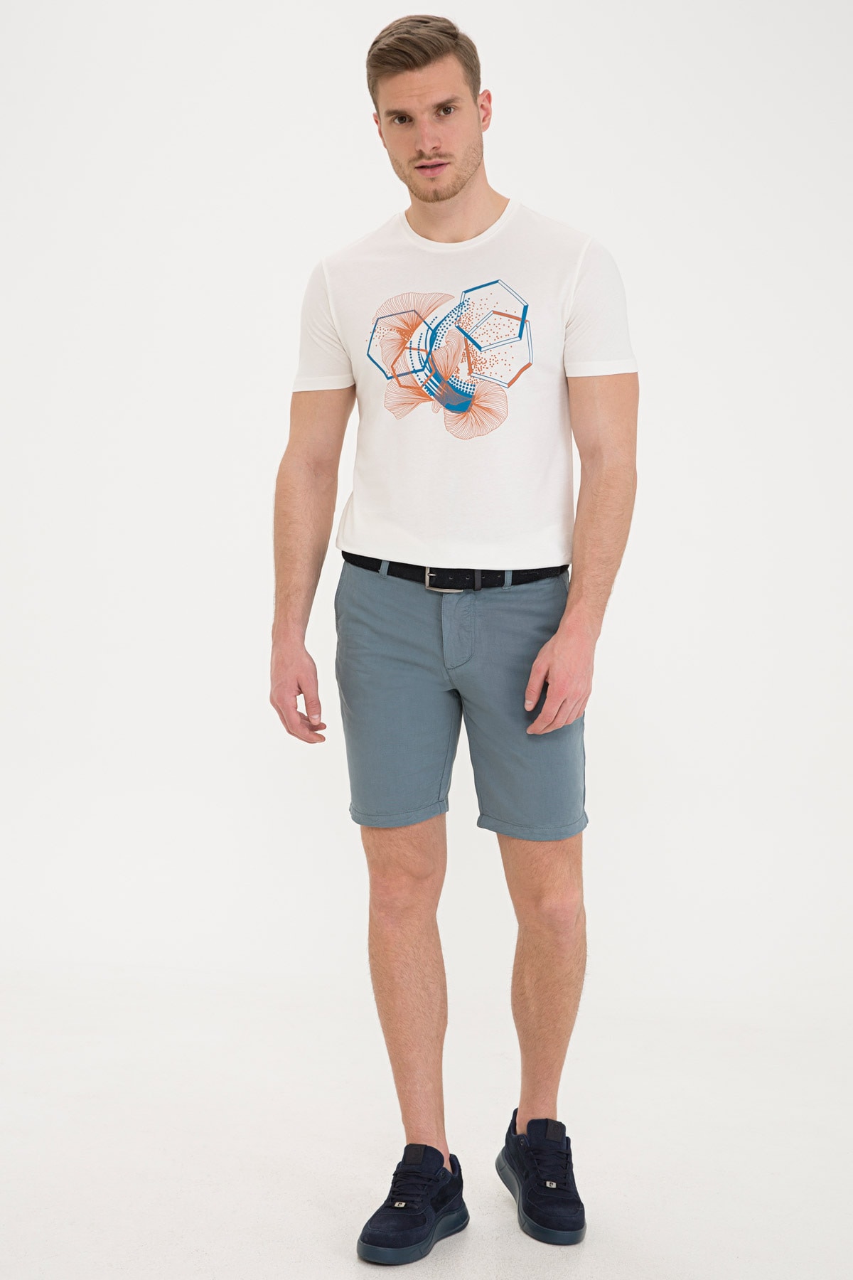 تیشرت مردانه بژ پیرکاردین | G021SZ011.000.1201091 اورجینال - تصویر 4