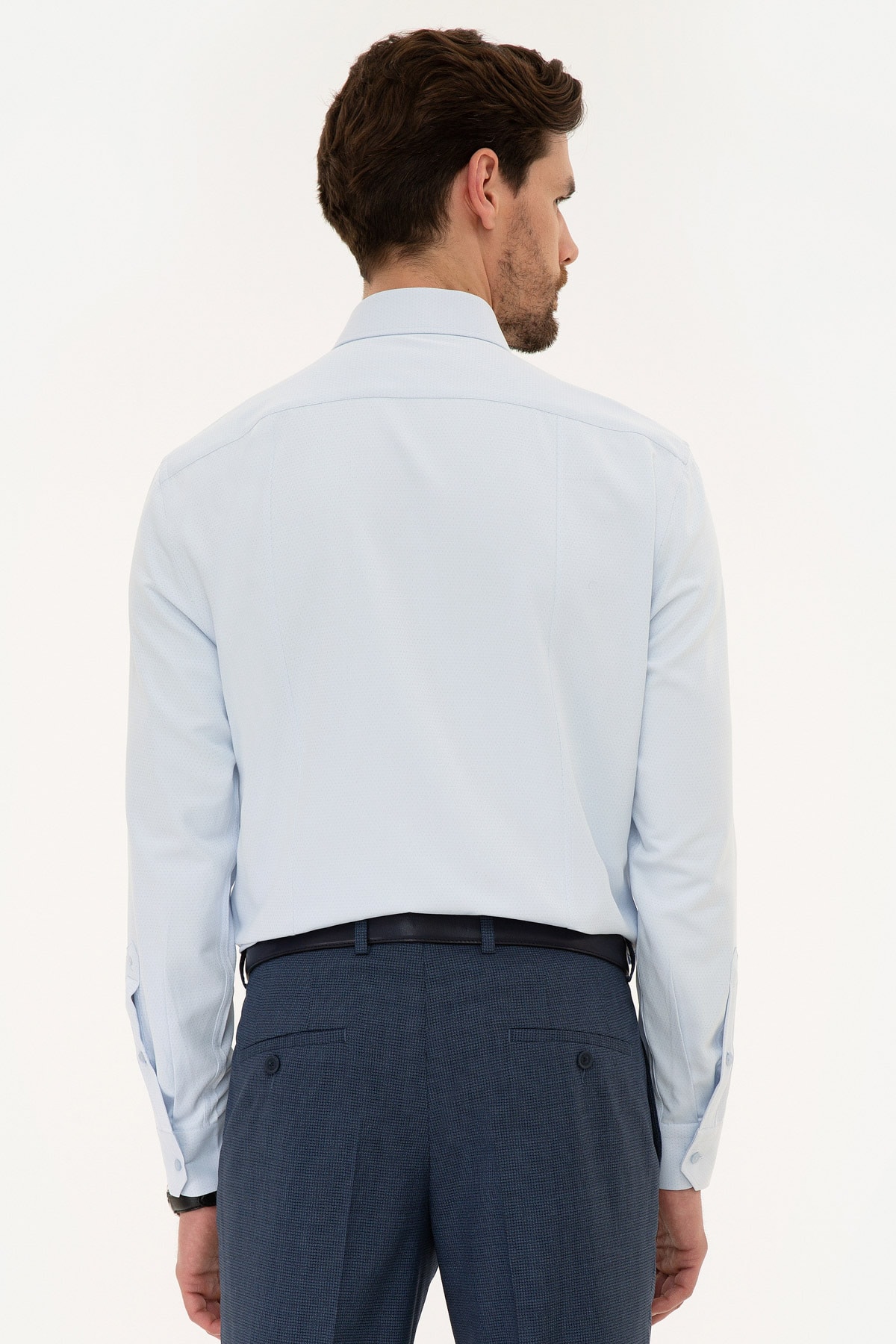 پیراهن مردانه آبی پیرکاردین | G021GL004.000.986804.VR003 اورجینال - تصویر 3