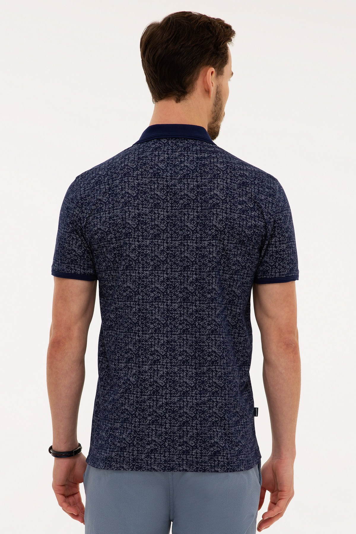 تیشرت مردانه آبی سرمه ای پیرکاردین | G021GL011.000.1006923.VR033 اورجینال - تصویر 3