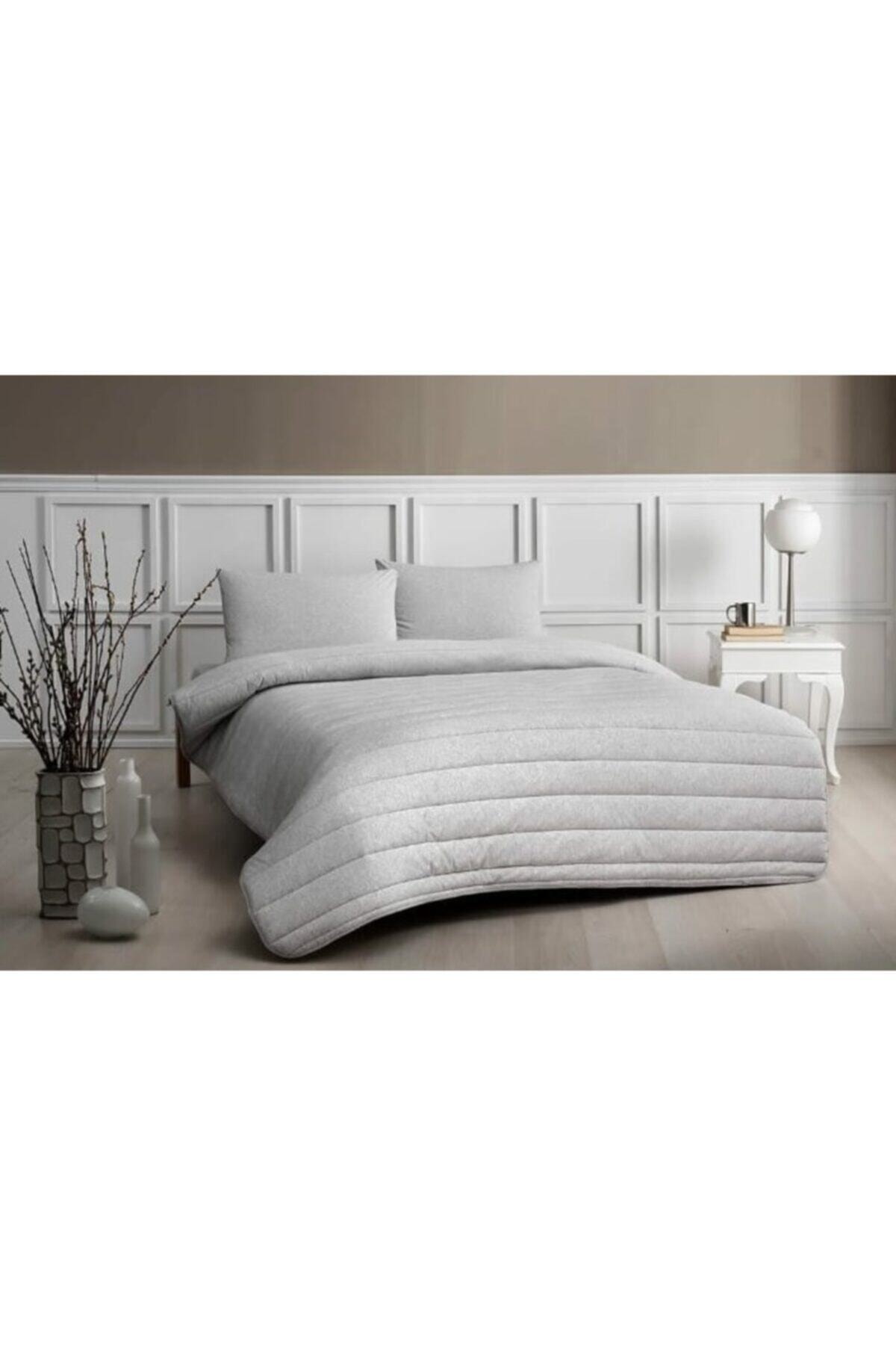 Taç Natura Gri Çift Kişilik Reborn Yorgan Seti