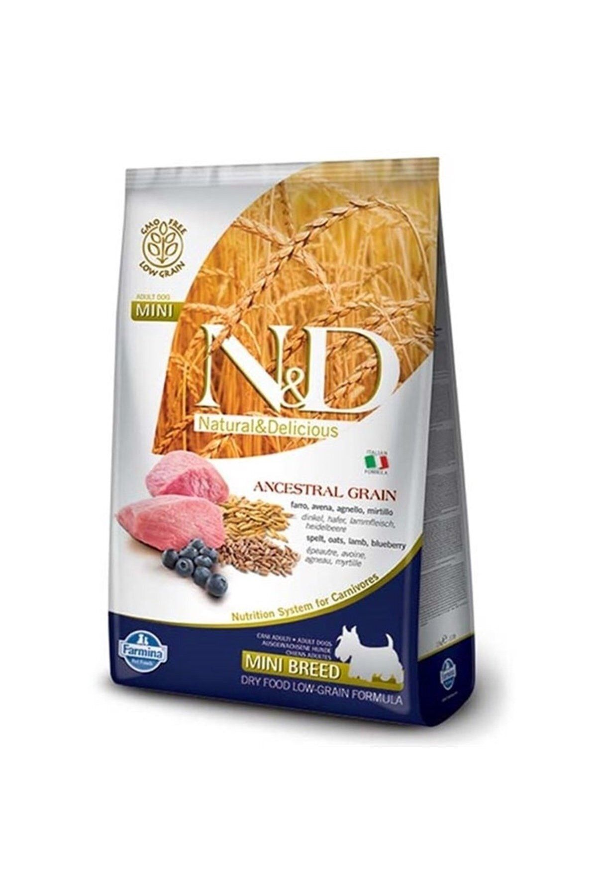 N&D Düşük Tahıllı Kuzu Yaban Mersini Küçük Irk Yetişkin Maması 2.5 kg 3'lü Set