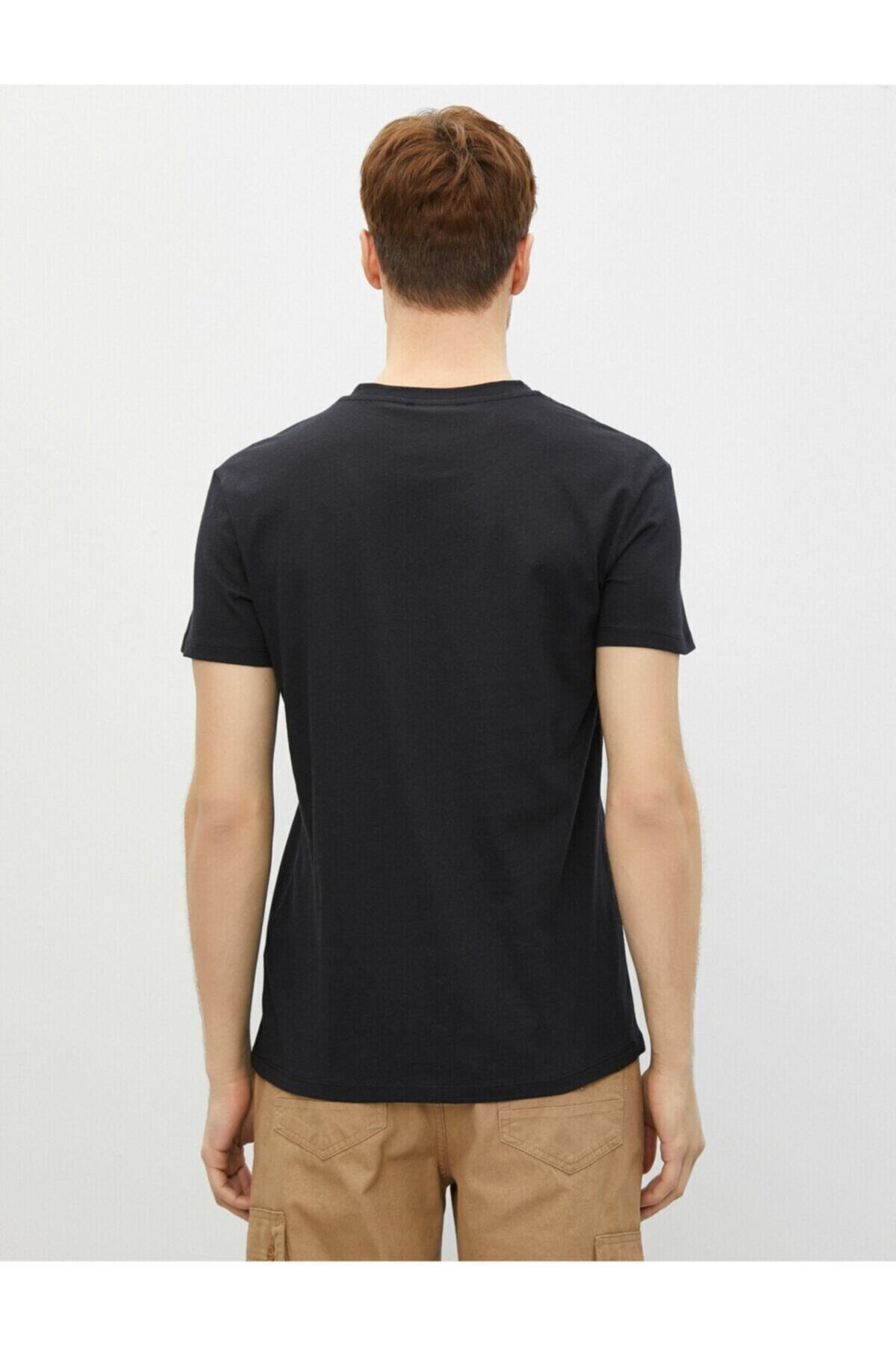 تیشرت مردانه مشکی کوتون | 1YAM11834LK اورجینال - تصویر 4