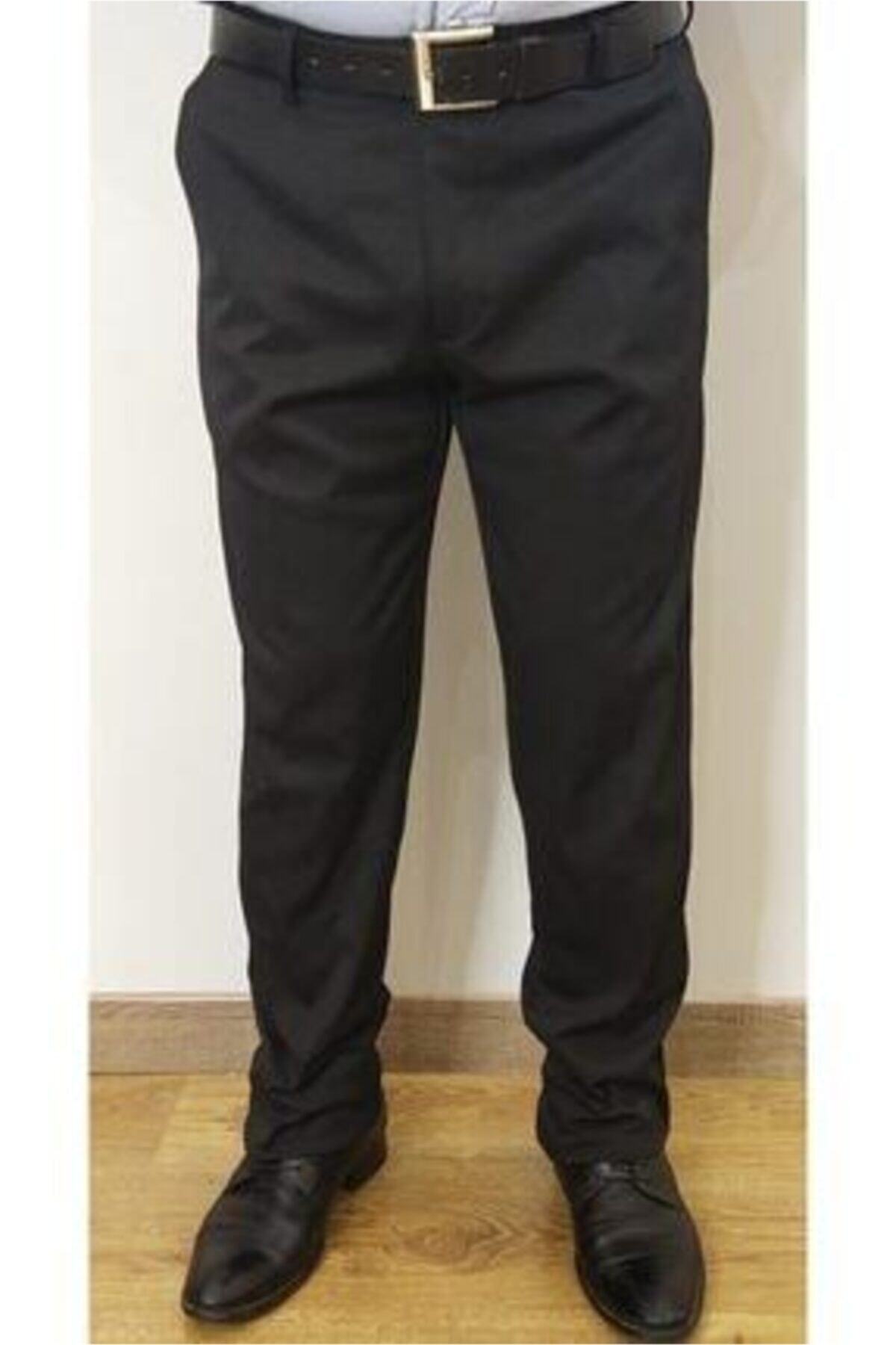 [Erkek Taba Gabardin Likralı Regular Fit Keten Pantolon]