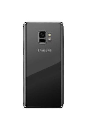 Samsung Galaxy A8 Plus 2018 Uyumlu Kılıf Dört Köşe Lazer Renkli Şeffaf Silikon Kılıf Galaxy A8 Plus 2018 4KL