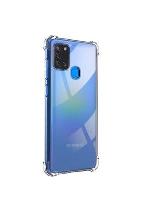 Samsung Galaxy A21s Uyumlu Kılıf Köşe Korumalı Anti Şok Sert Silikon Kılıf Galaxy A21S AntiShock