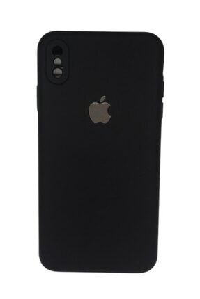 Iphone Xs Max Logolu Lansman Silikon Kılıf Siyah LK.019