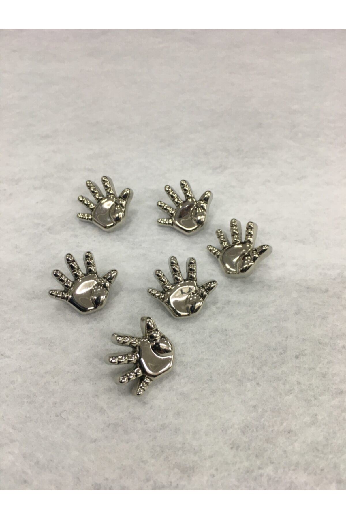 Metalized Baby Button 6 Pieces