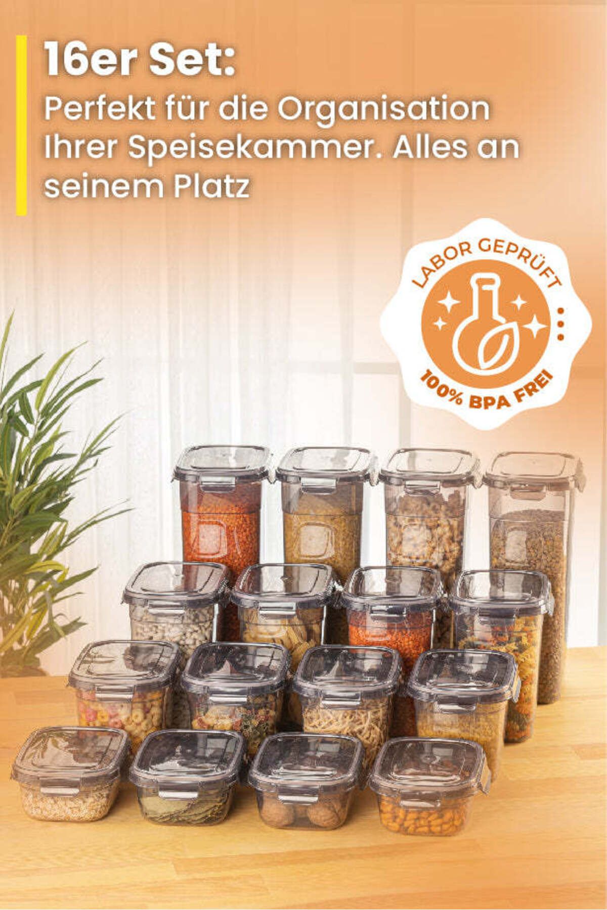 Viwares-Airtight storage containers with lids | 16-piece storage container set 2