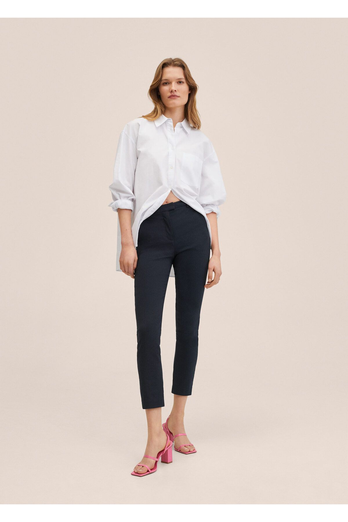 Mango navy trousers top