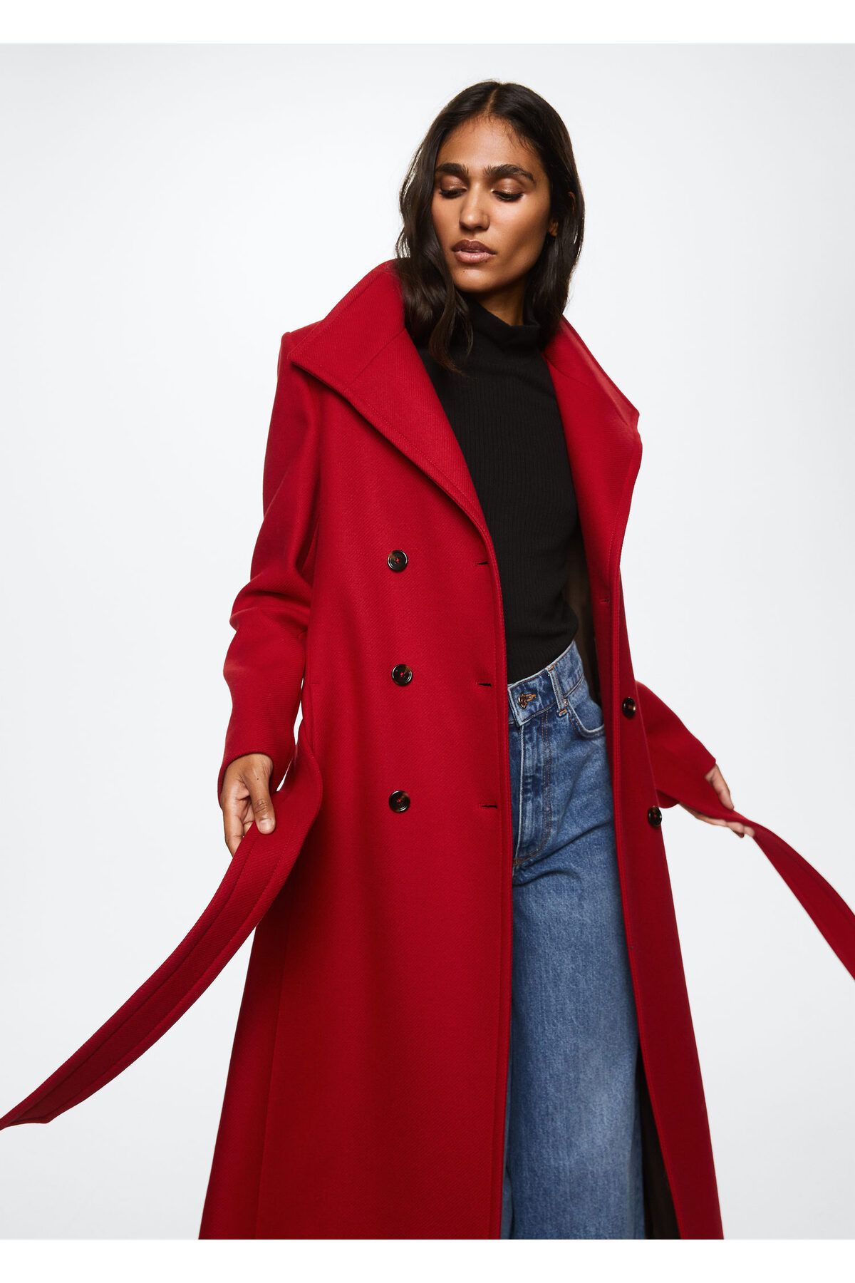 Mango 2025 red coat