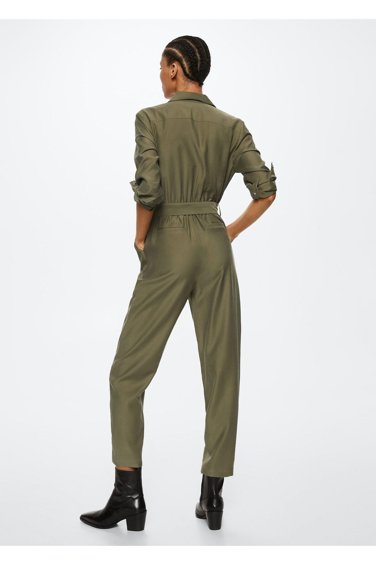 MANGO Jumpsuit Khaki Trendyol