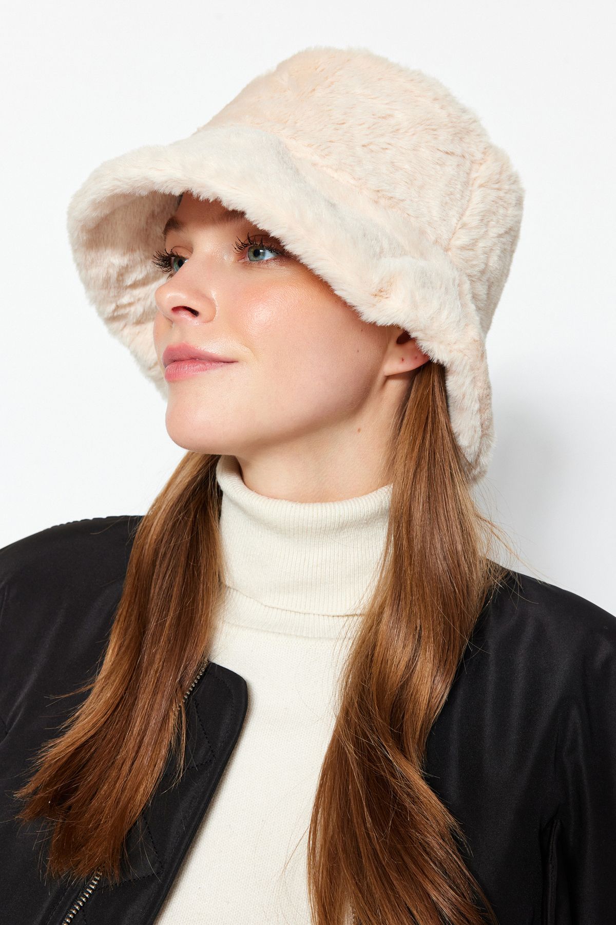 Trendyol Collection-Ecru Soft Textured Bucket Hat TWOAW24SP00003 8