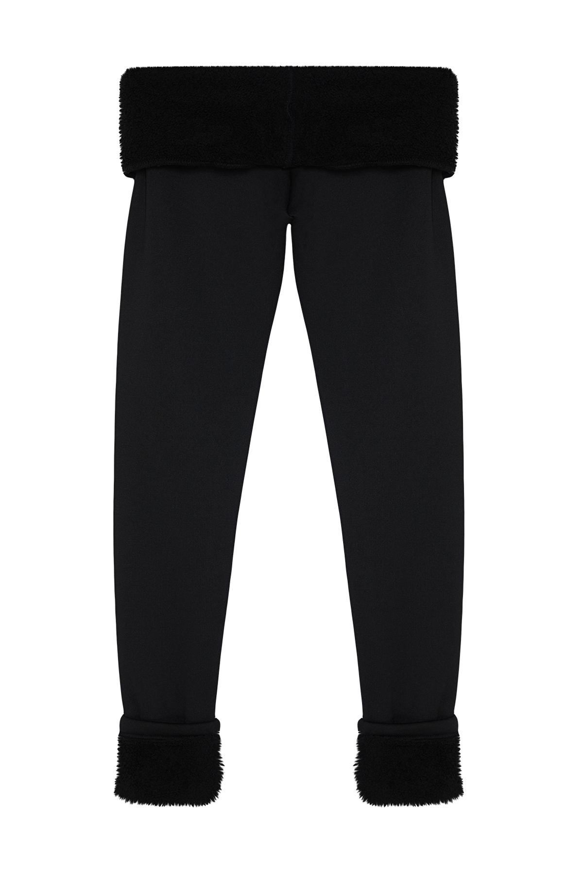 Trendyol Collection-Warme Leggings aus schwarzem Fleece-Plüsch – THMAW24TY00077, Ski Collection Essential 7