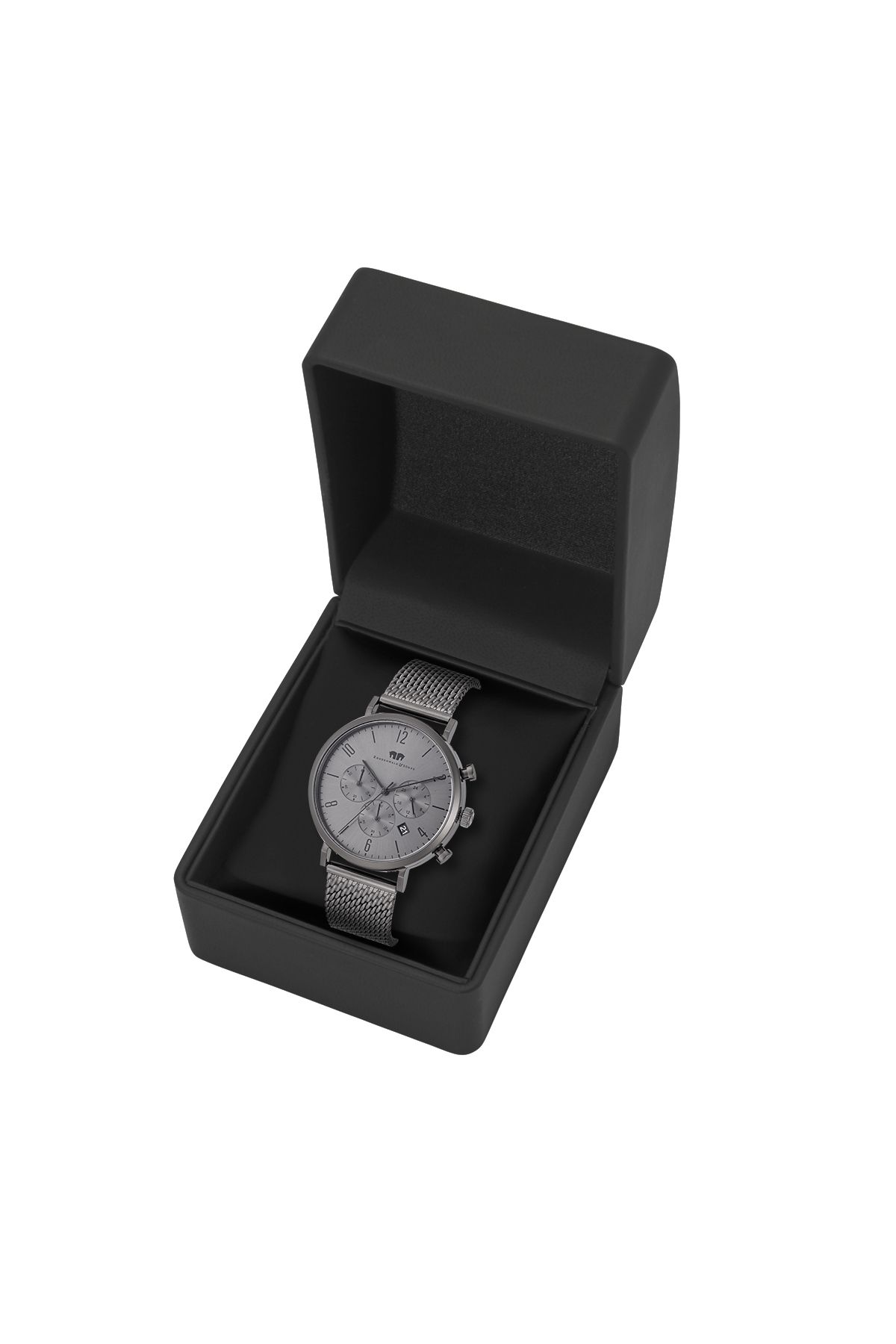 Rhodenwald & Söhne-Chronograph Herren Chronograph grau Edelstahl grau 8