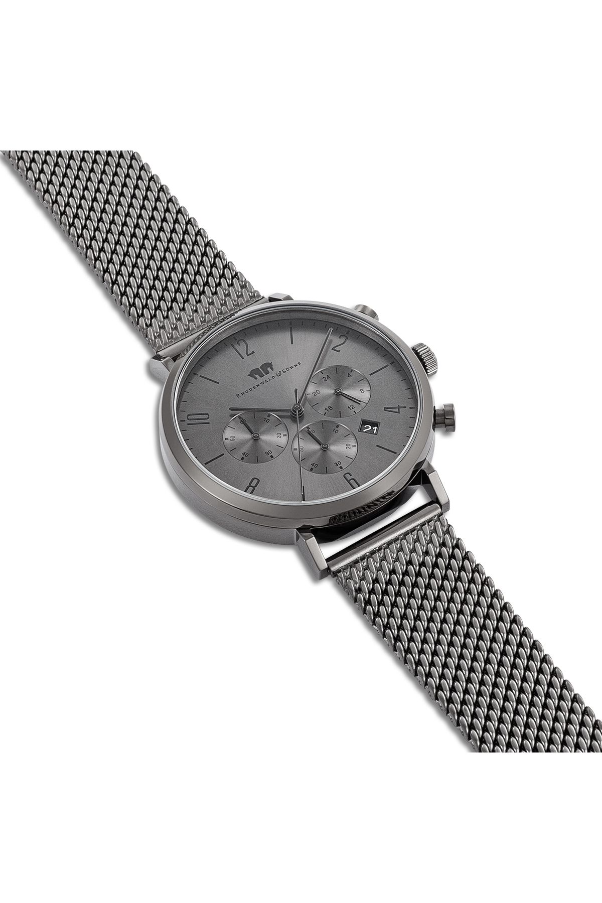 Rhodenwald & Söhne-Chronograph Herren Chronograph grau Edelstahl grau 5