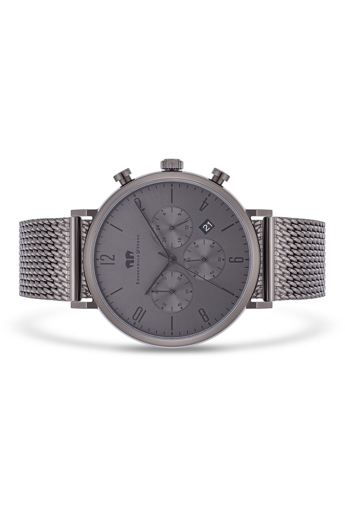 Rhodenwald & Söhne-Chronograph Herren Chronograph grau Edelstahl grau 2