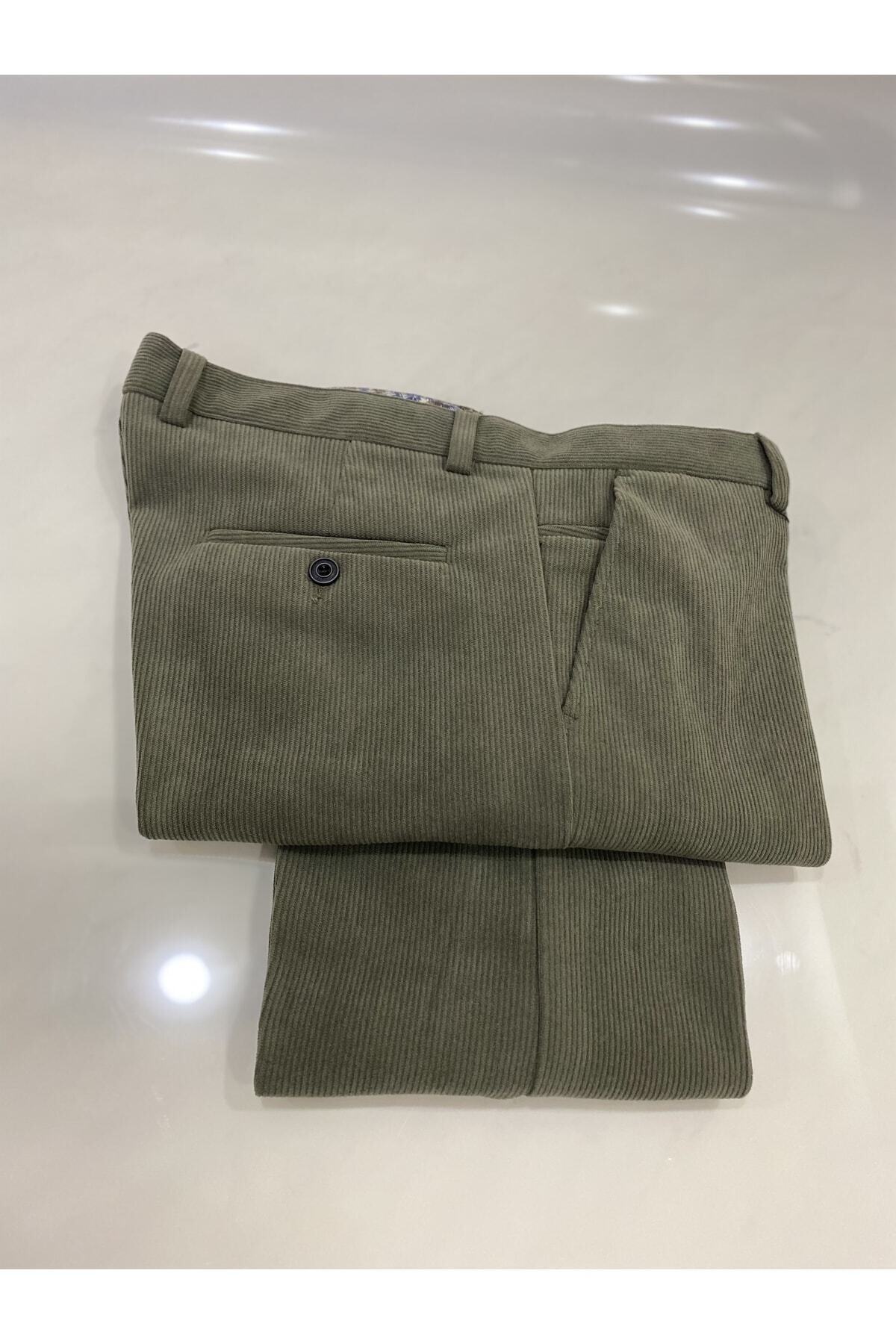 Men's Casual Cut Winter Fleece High Quality Velvet Pants Dad Full WINTER THICK