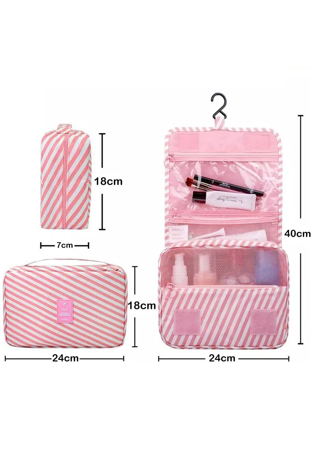 SONREYON-Multifunctional Hanging Makeup Bag Line Pattern (Large Size) 5