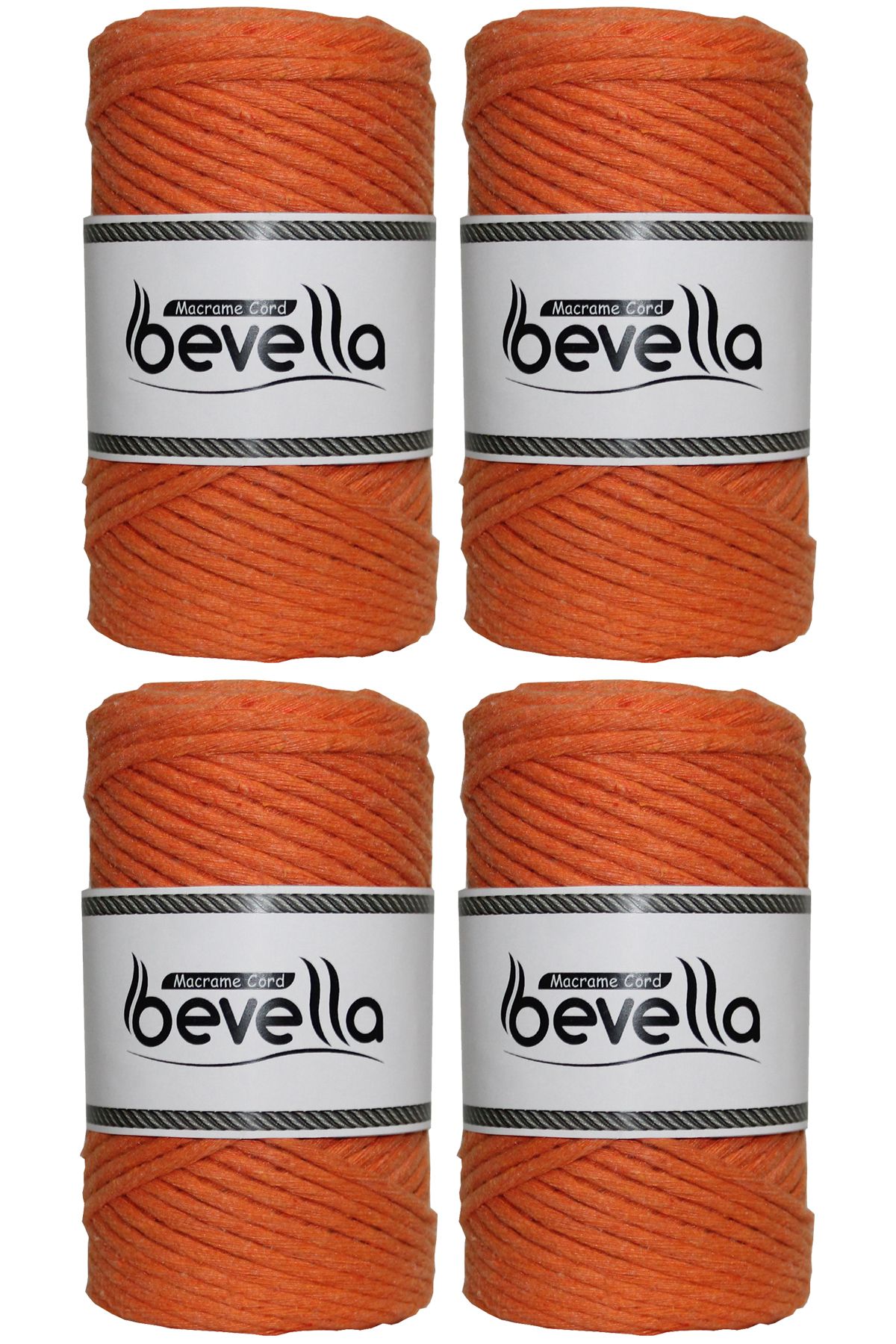 Bevella Macrame Cord-Taranan Macrame String Single Twist Scannable 3 mm String Cotton Macrame Strings 1 kg (4X250 gr) 1