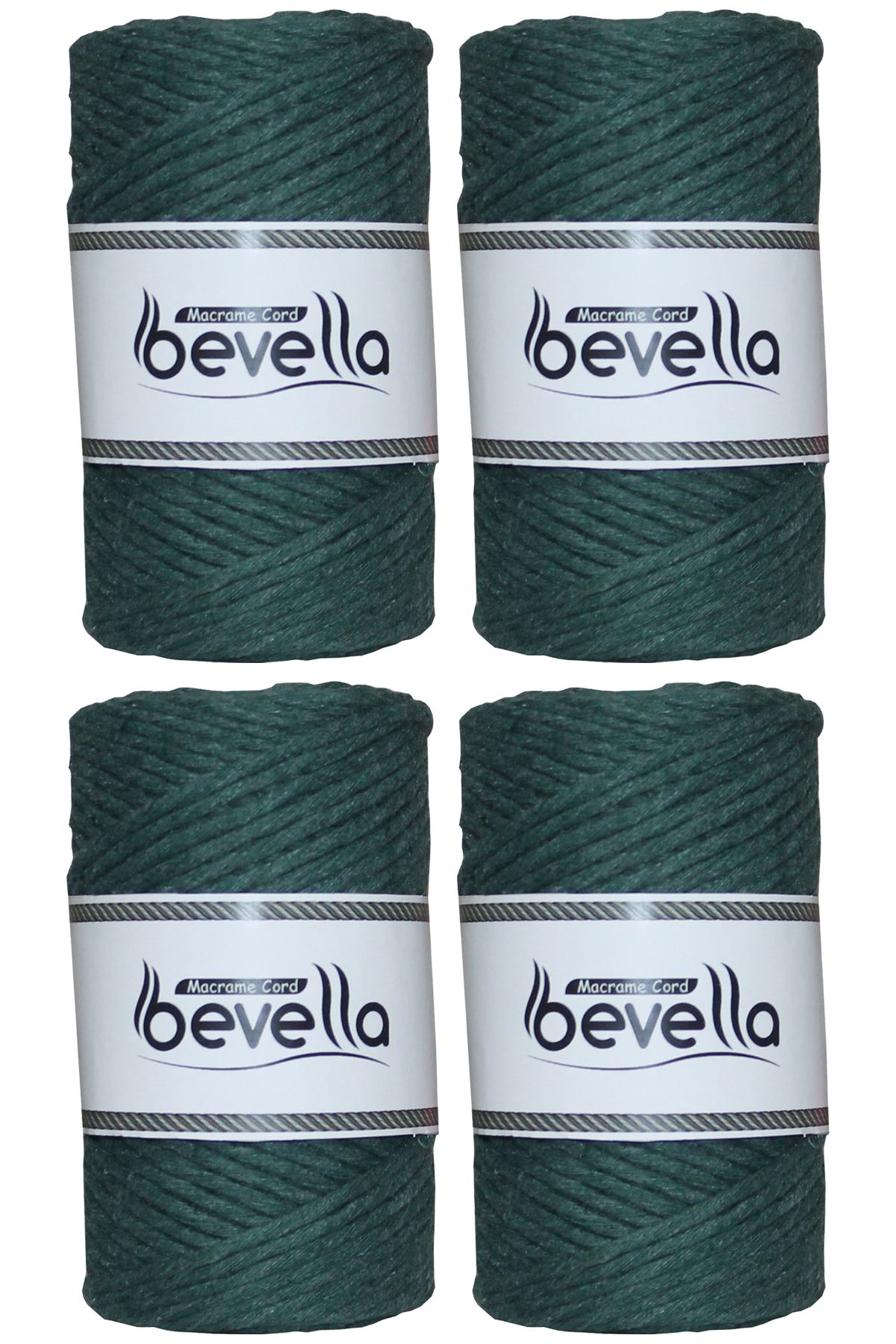 Bevella Macrame Cord-Taranan Macrame String Single Twist Scannable 3 mm String Cotton Macrame Strings 1 kg (4X250 gr) 1