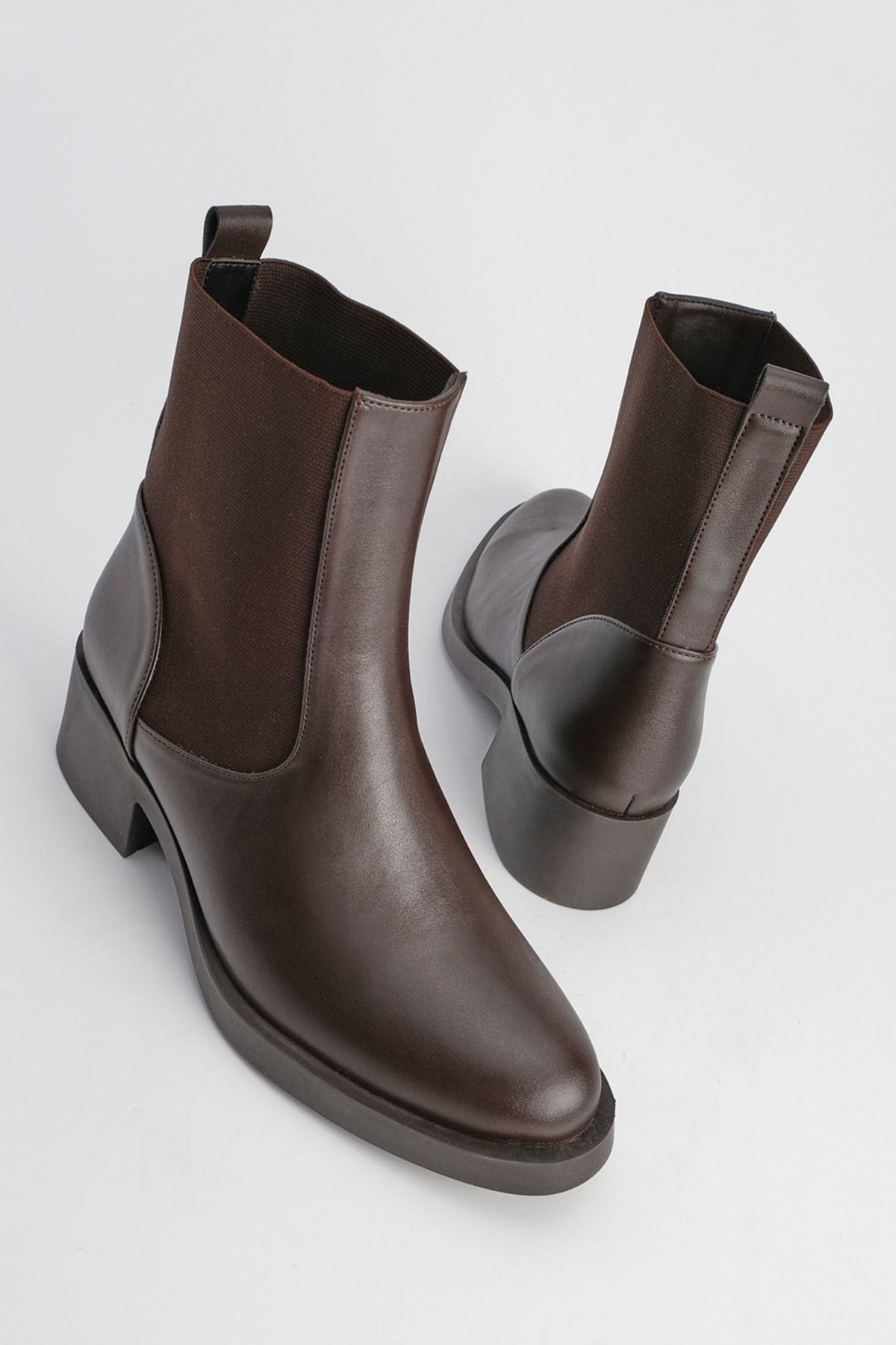 Dark brown leather ankle boots new arrivals